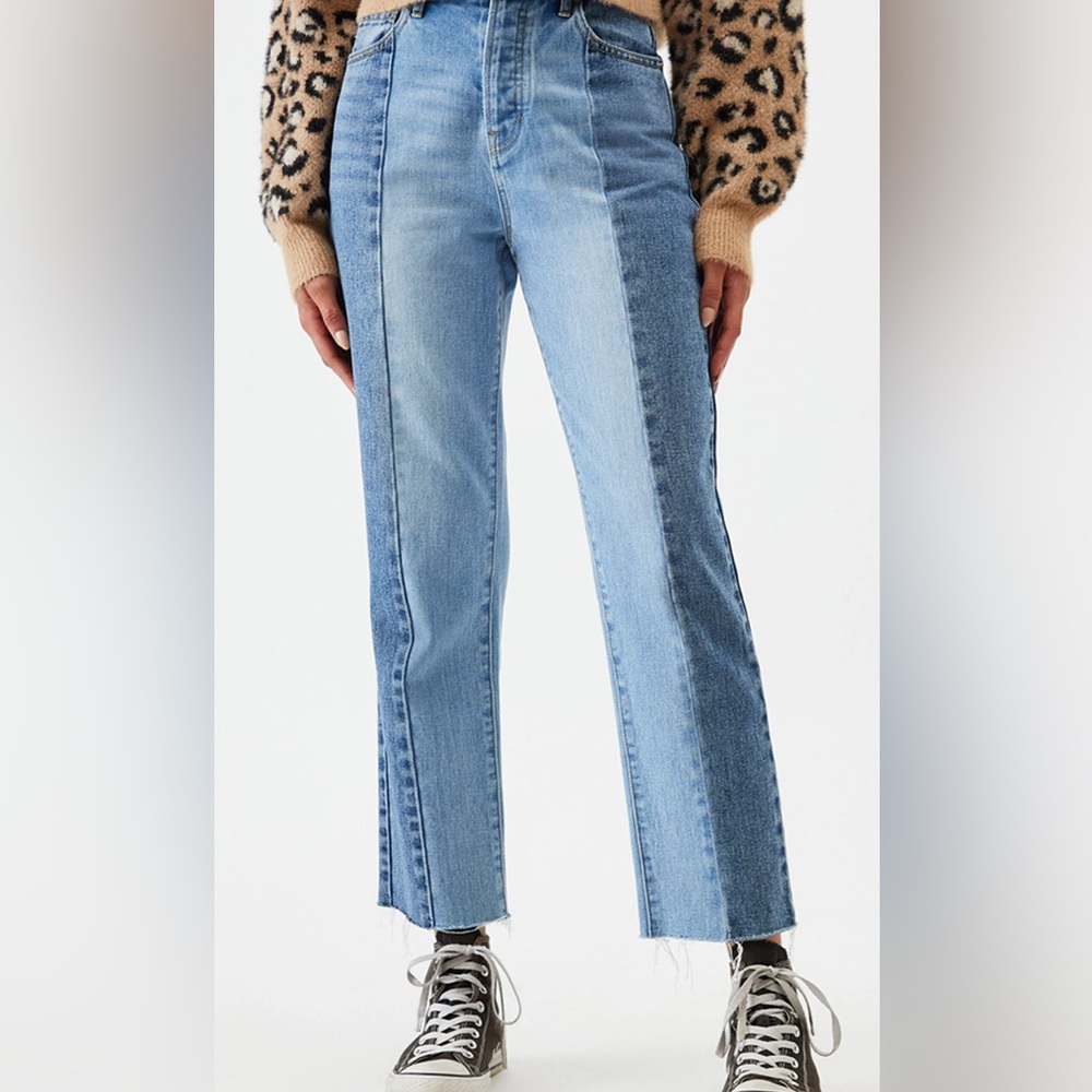 Pacsun Two Panel High Waisted Straight Leg Jeans